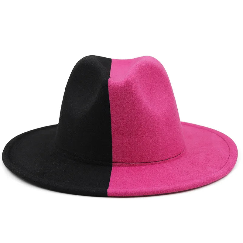 Patchwork Fedora-Hut – Eleganter Breitkrempiger Hut für Damen & Herren