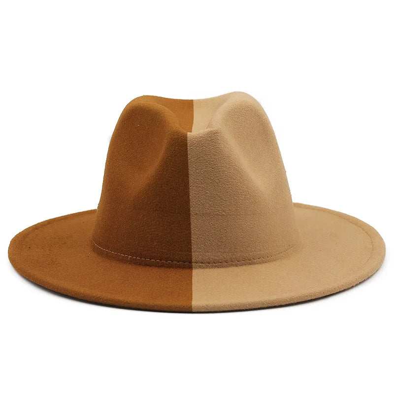 Patchwork Fedora-Hut – Eleganter Breitkrempiger Hut für Damen & Herren