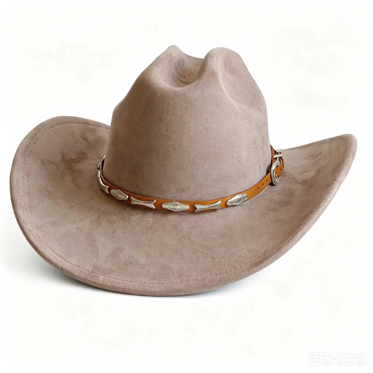 PU Wildleder-Cowboyhut – Breitkrempiger Westernhut für Damen & Herren