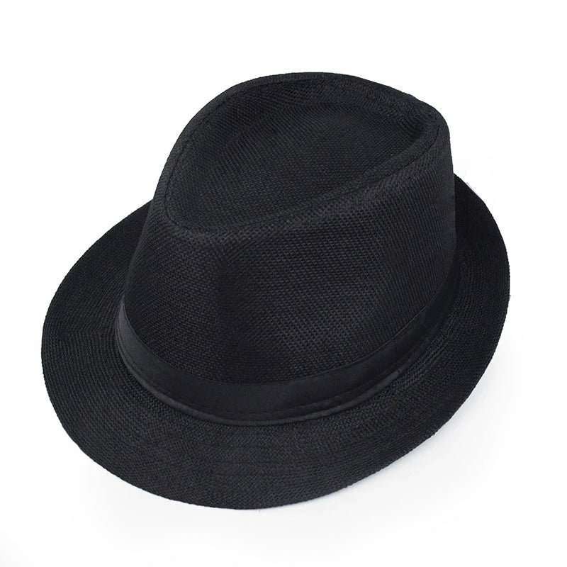 Sommer Leinen-Fedora – Unisex Strand- und Sonnenhut
