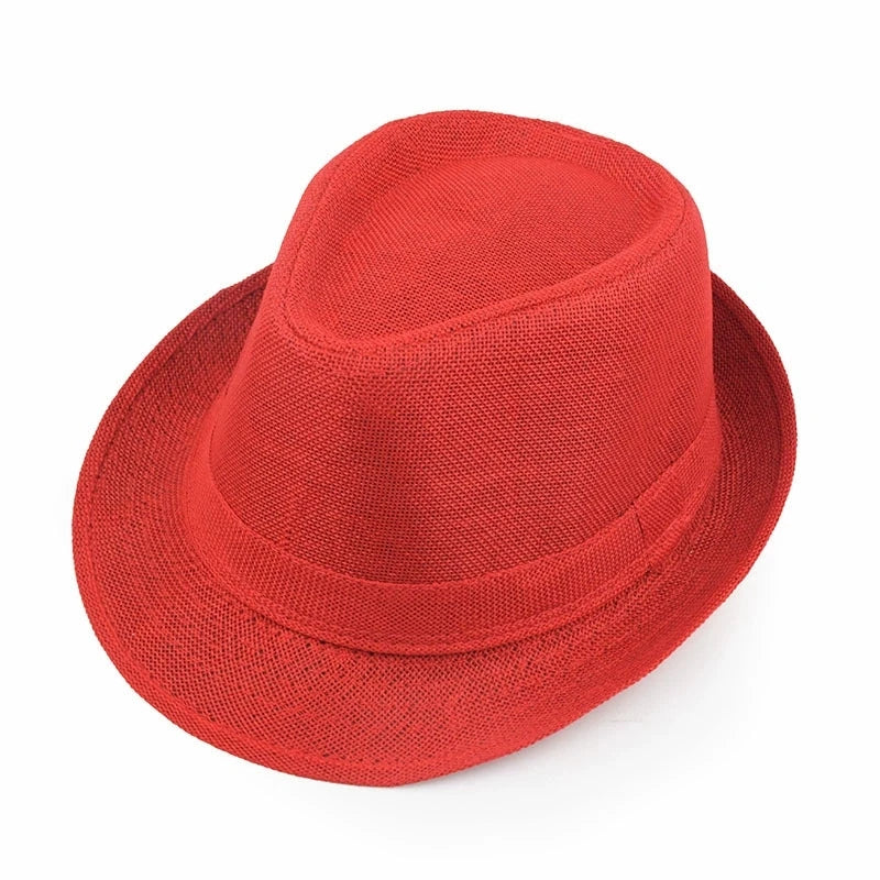 Sommer Leinen-Fedora – Unisex Strand- und Sonnenhut