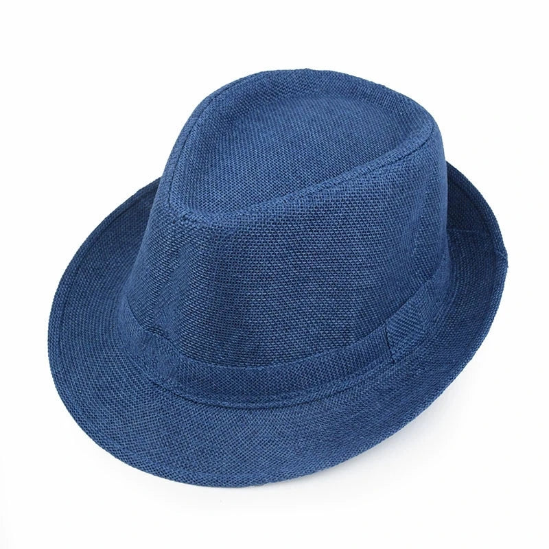 Sommer Leinen-Fedora – Unisex Strand- und Sonnenhut